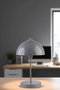 Opviq Lámpara de Mesa de Metal Gris